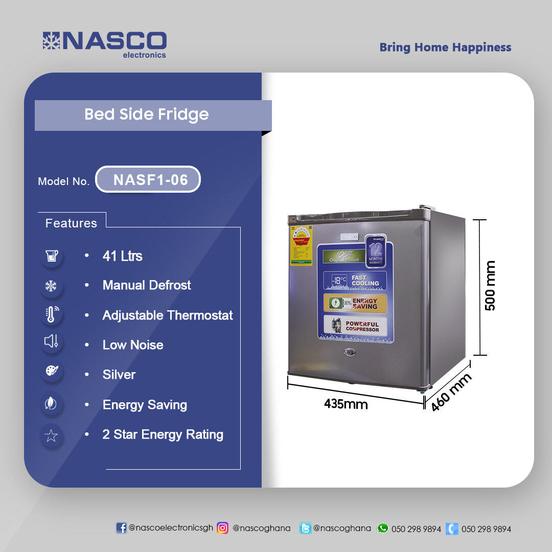 Nasco 41 L Single Door Table Top Refrigerator – Model NASF1-06
