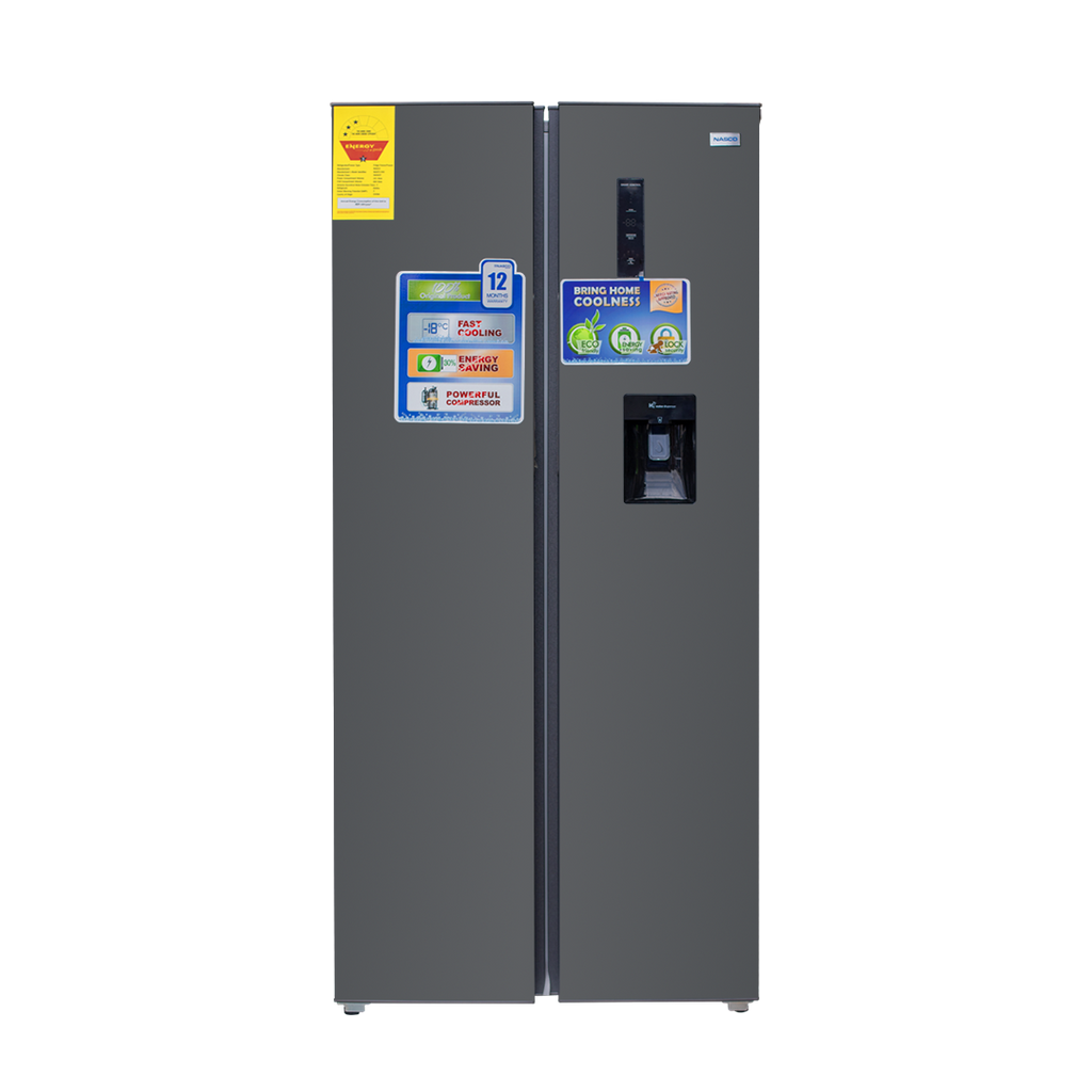 Nasco 542 L Frost Free Side-by-Side Refrigerator – Model NASF2-55SK-WD – view 2