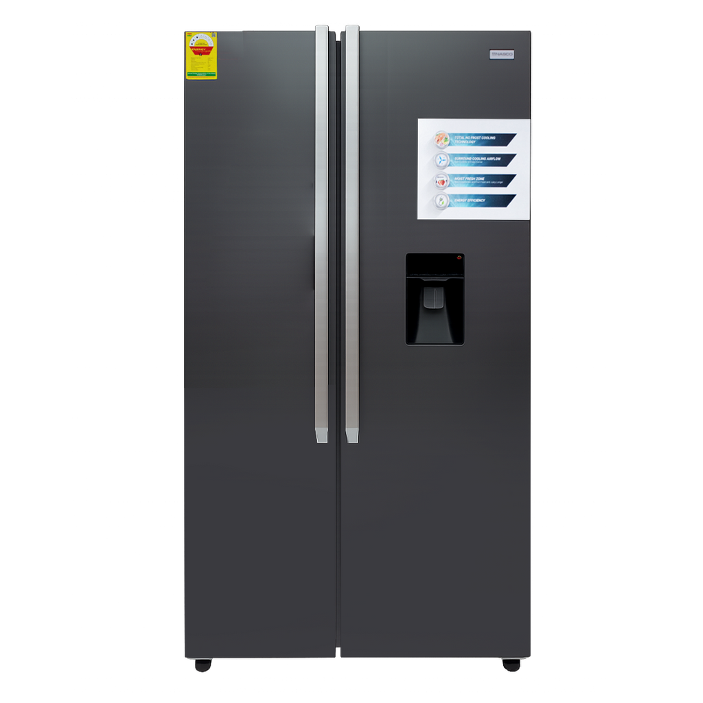 Nasco 521 L Frost Free Side by Side Refrigerator with Water Dispenser – Model NASF2-66D – view 4