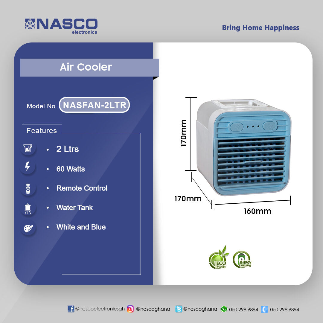 Nasco 2 L Air Cooler – Model NASFAN-2LTS