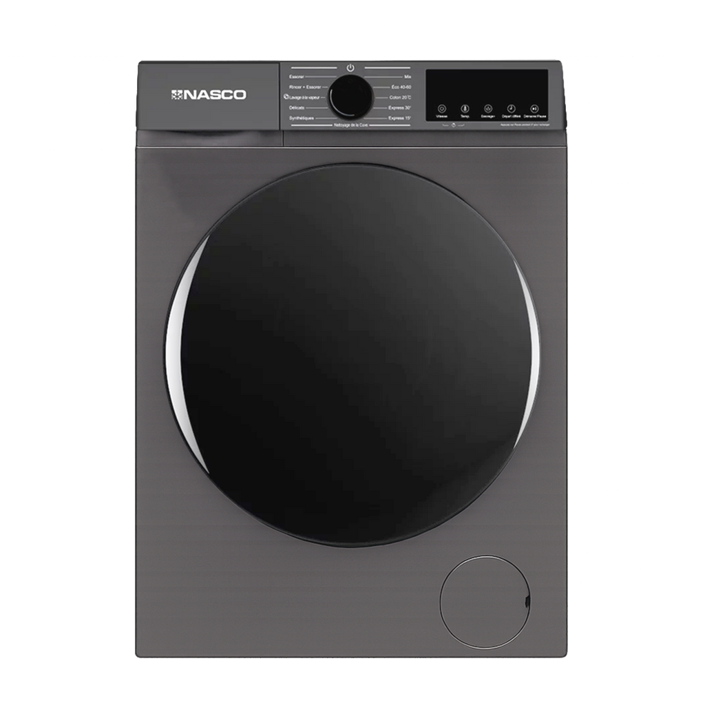 Nasco 12 kg Inverter Front Load Washing Machine – Model NASFL-JS12KG-S