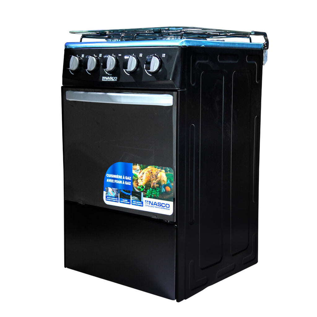 Nasco 50 x 50 cm 4-Burner Gas Cooker with Oven, Black – Model NASGC-50X50B-CTZ – view 2