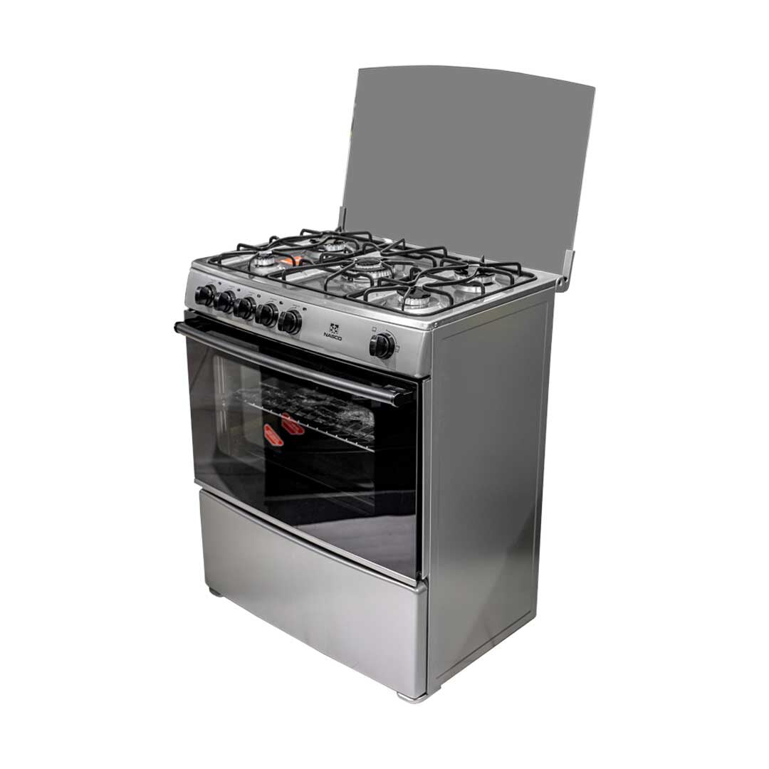 Nasco 80 x 60 cm 5-Burner Gas Cooker with Oven and Grill – Model NASGC-AMG80S – view 2