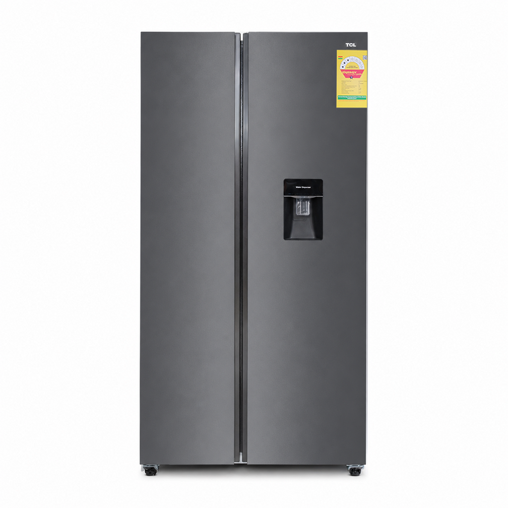TCL 433 L Side by Side Refrigerator with Water Dispenser – Model P575SBGWD