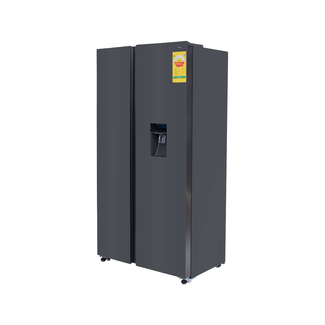 TCL 433 L Side by Side Refrigerator with Water Dispenser – Model P575SBGWD – view 4
