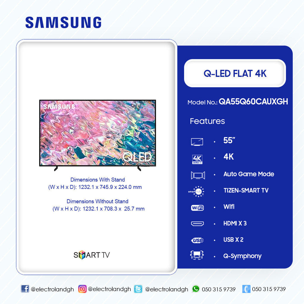 Samsung 55" Q60C QLED 4K Smart TV – Model QA55Q60CAUXGH – view 4