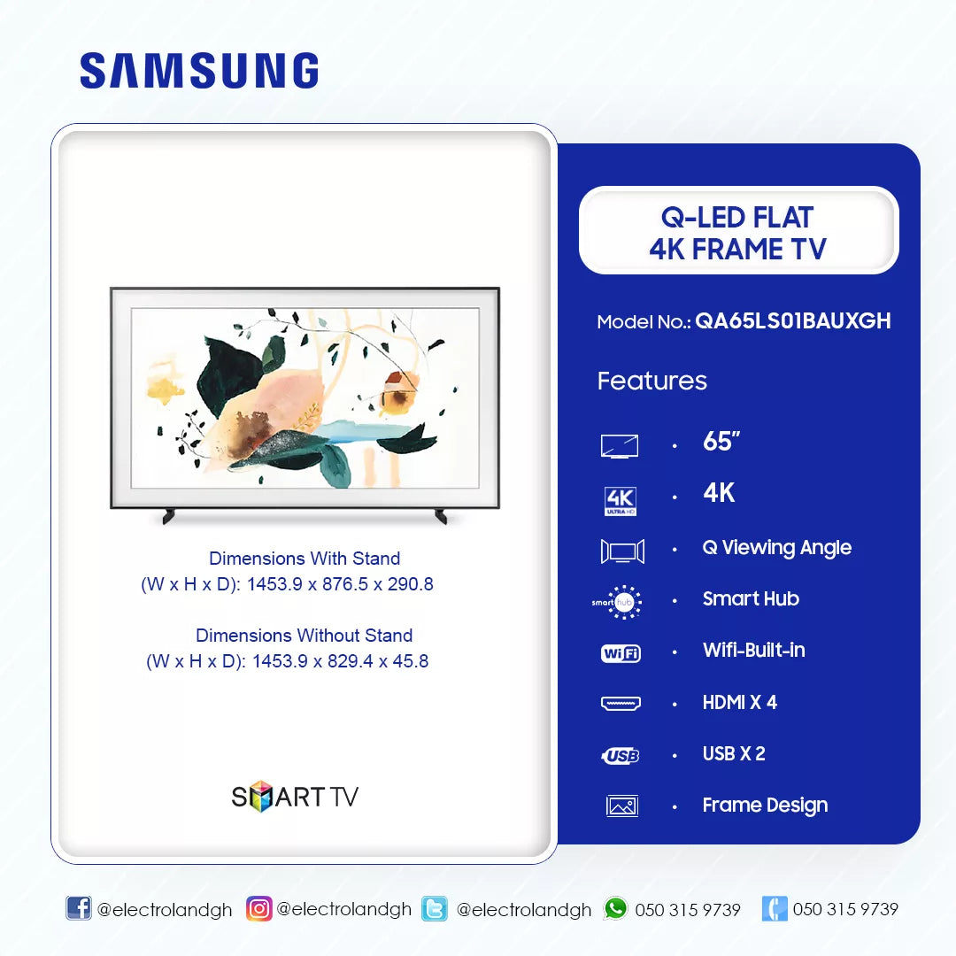 Samsung 65" The Serif QLED 4K Smart TV – Model QA65LS01BAUXGH