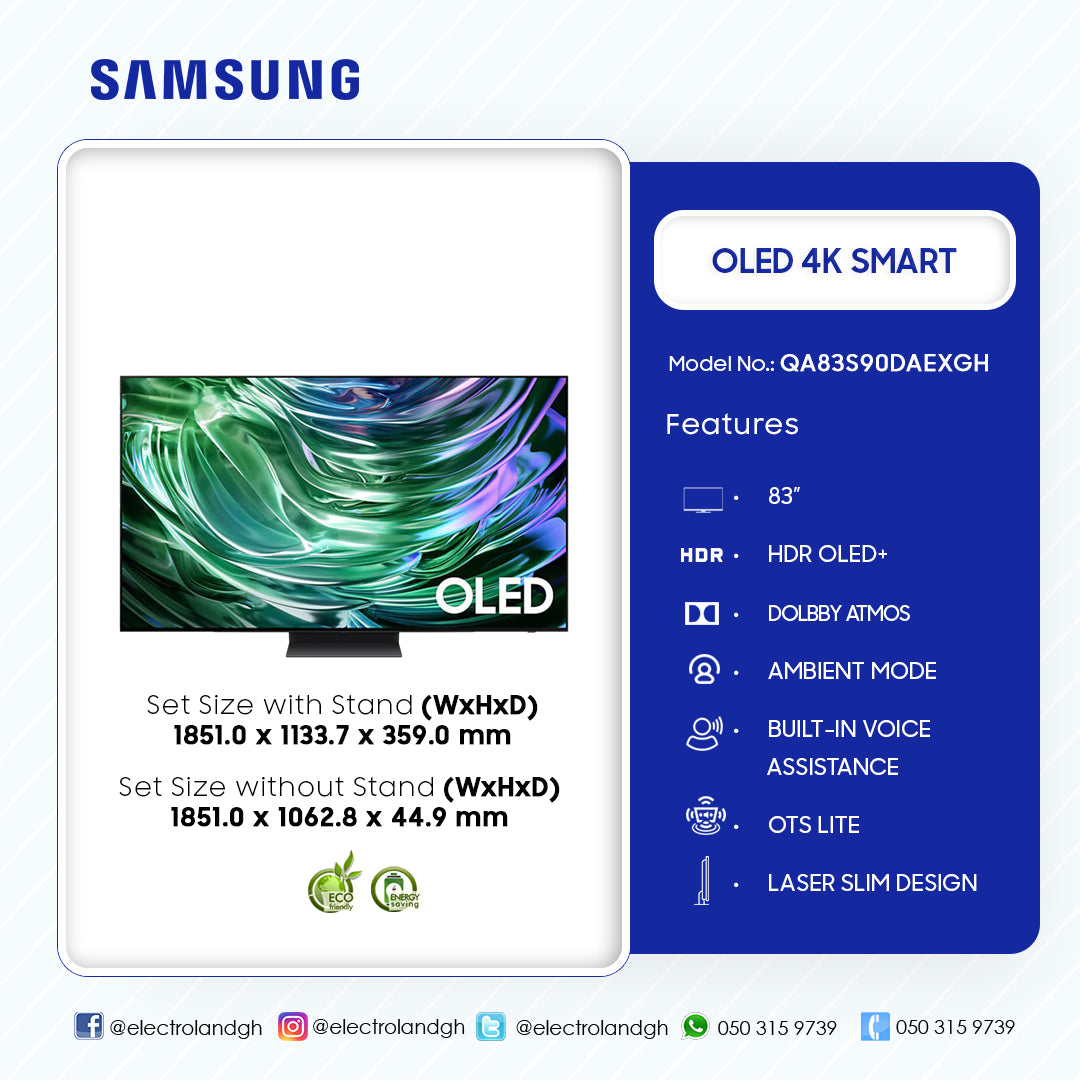 Samsung 83" S90D OLED 4K Smart TV – Model QA83S90DAEXGH – view 2