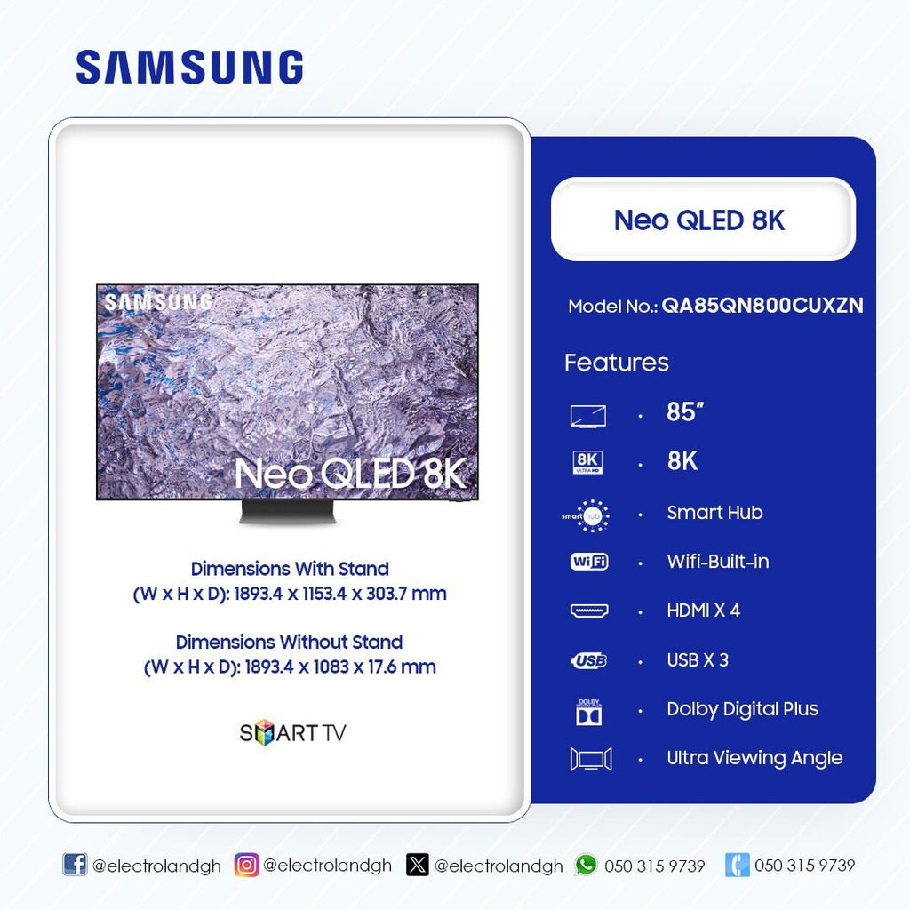 Samsung 85" QN800C Neo QLED 8K Smart TV – Model QA85QN800CUXZN – view 3