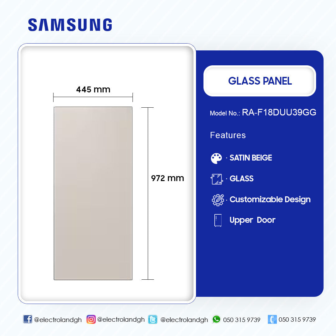 Samsung Bespoke 4-Door Flex Upper Door Panel (Satin Beige) – Model RA-F18DUU39GG