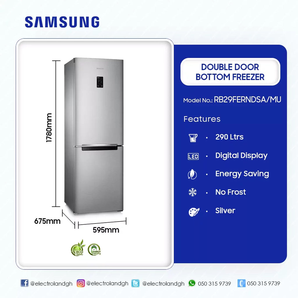 Samsung 290 L No Frost Bottom Mount Refrigerator – Model RB29FERNDSA/MU