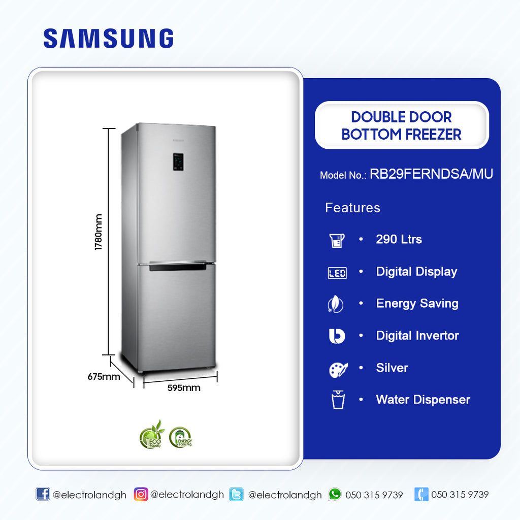 Samsung 290 L No Frost Bottom Mount Refrigerator – Model RB29FERNDSA/MU – view 2