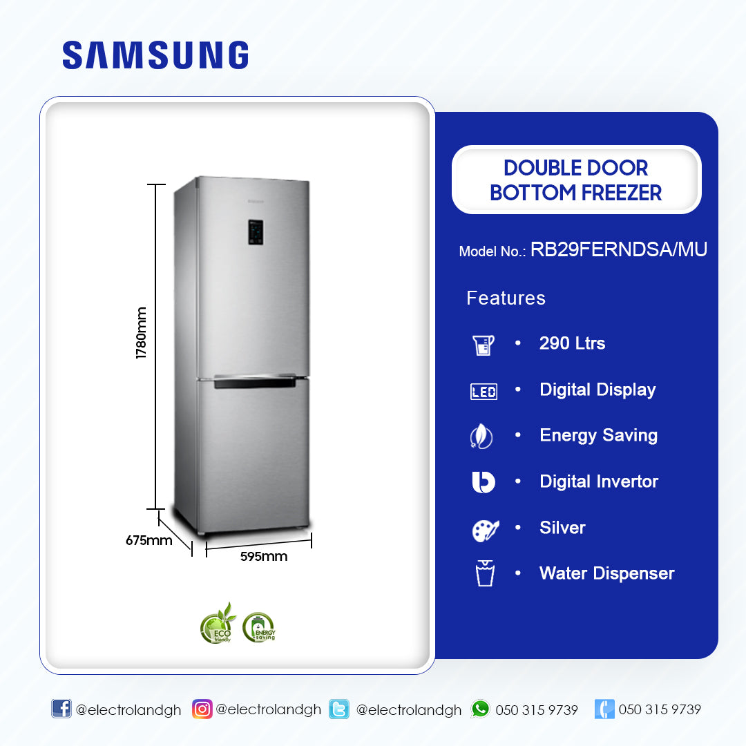 Samsung 290 L No Frost Bottom Mount Refrigerator – Model RB29FERNDSA/MU – view 2