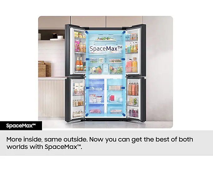 Samsung 650 L Bespoke 4-Door Flex Refrigerator with Beverage Center – Model RF65DB970E22 – view 3