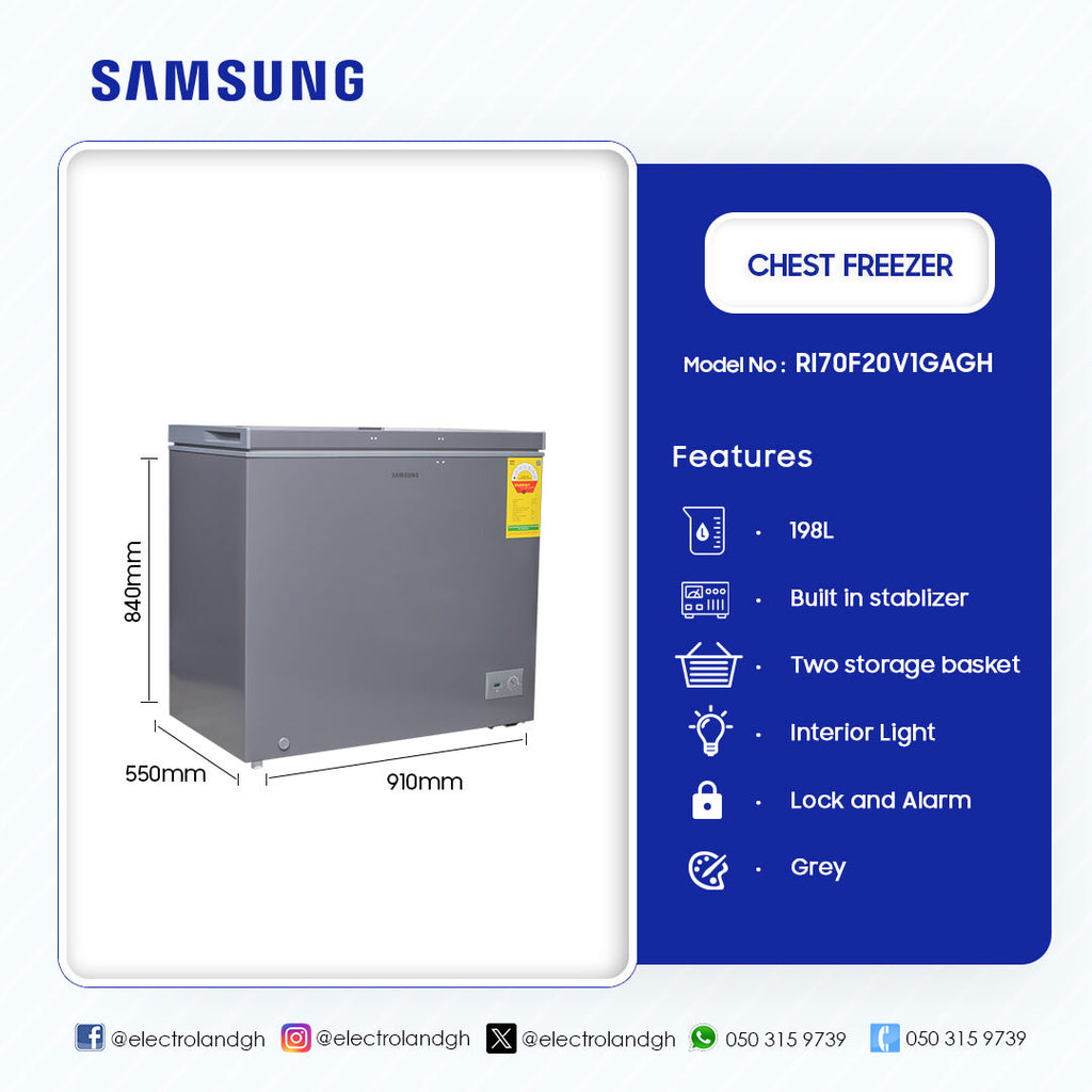 Samsung 198 L Chest Freezer – Model RI70F20V1GAGH – view 2