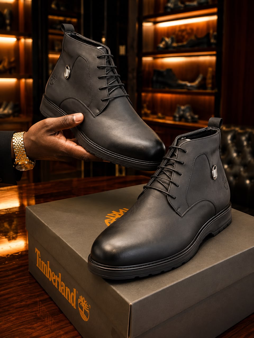 Men's Premium Leather-Look Ankle Boots – Lace-Up Casual & Smart Boots