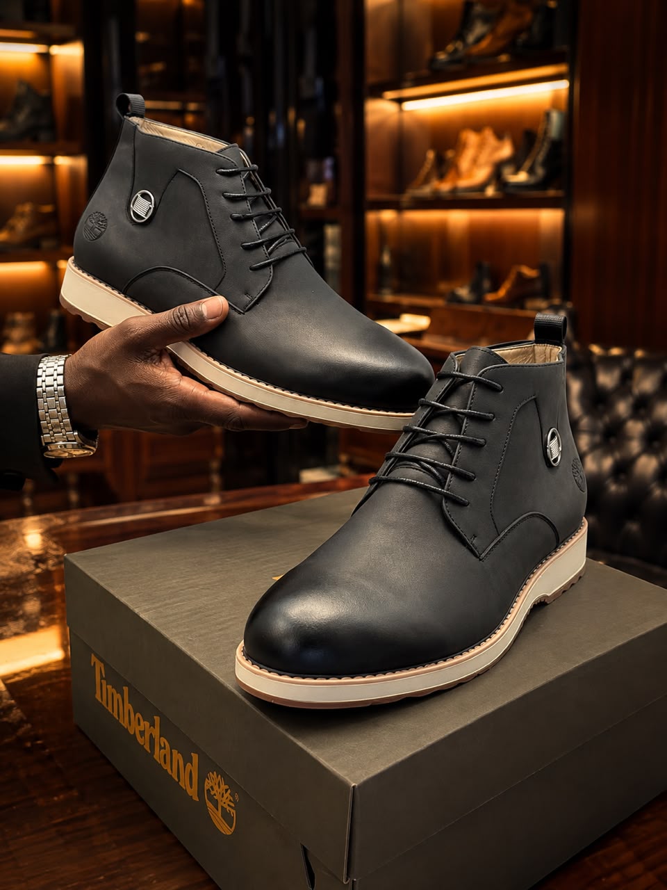Men's Premium Leather-Look Ankle Boots – Lace-Up Casual & Smart Boots