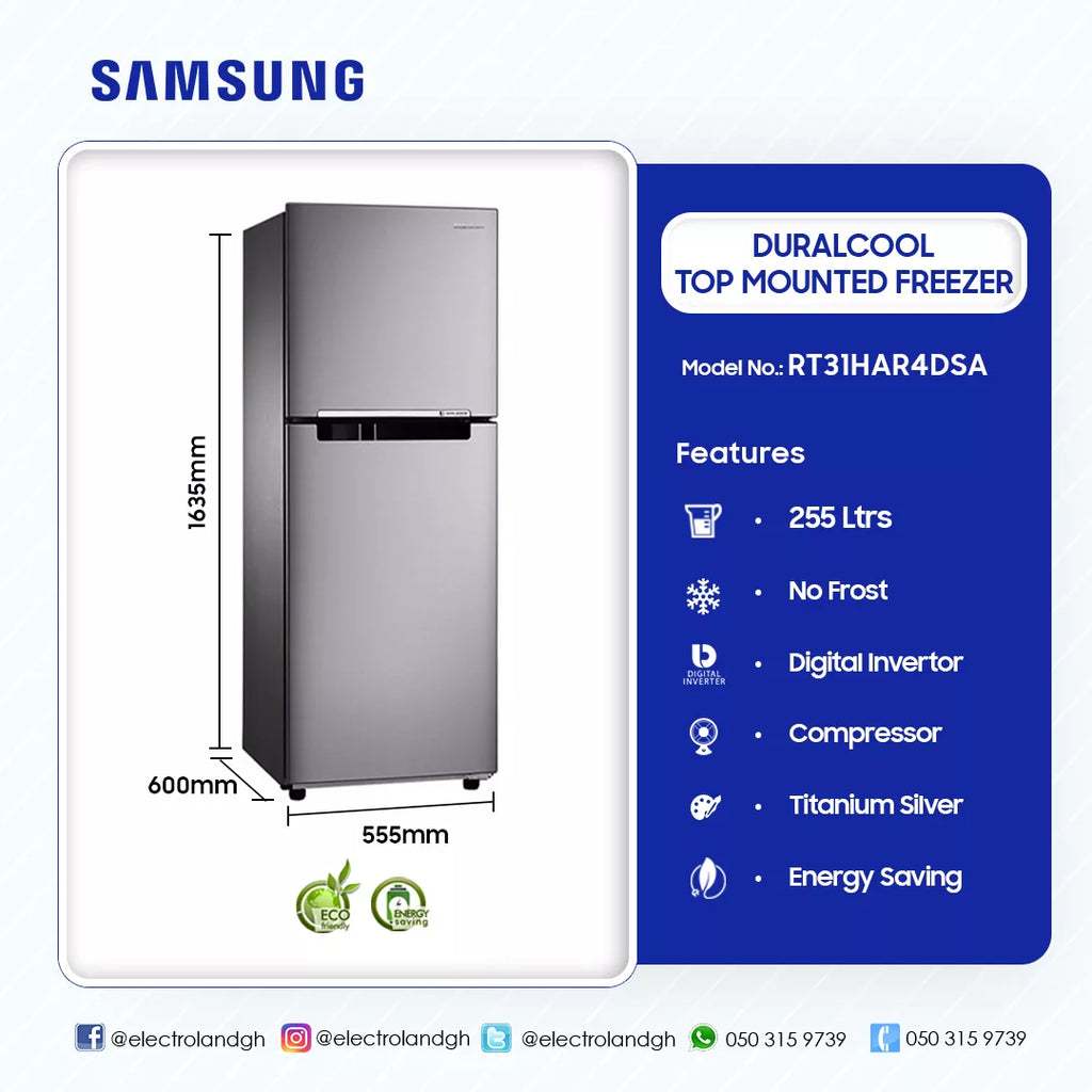 Samsung 255 L Frost Free Top Mount Refrigerator – Model RT31HAR4DSA – view 2