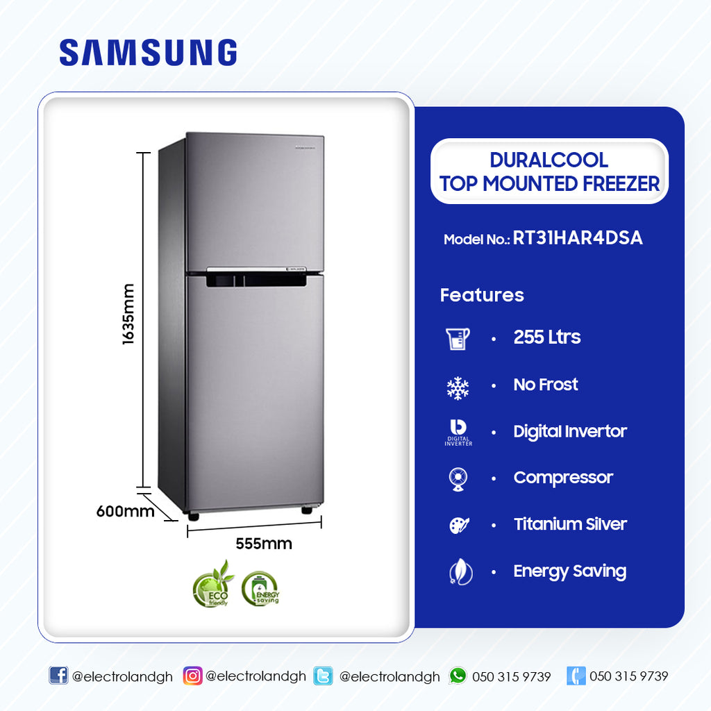 Samsung 255 L Frost Free Top Mount Refrigerator – Model RT31HAR4DSA – view 3