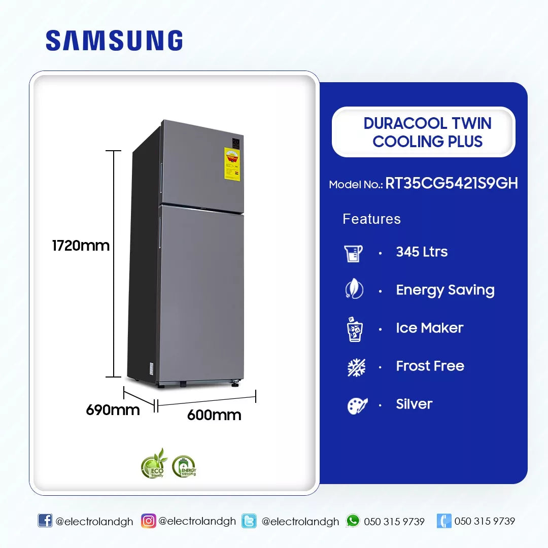 Samsung 345 L Digital Inverter Top Mount Refrigerator – Model RT35CG5421S9GH – view 2