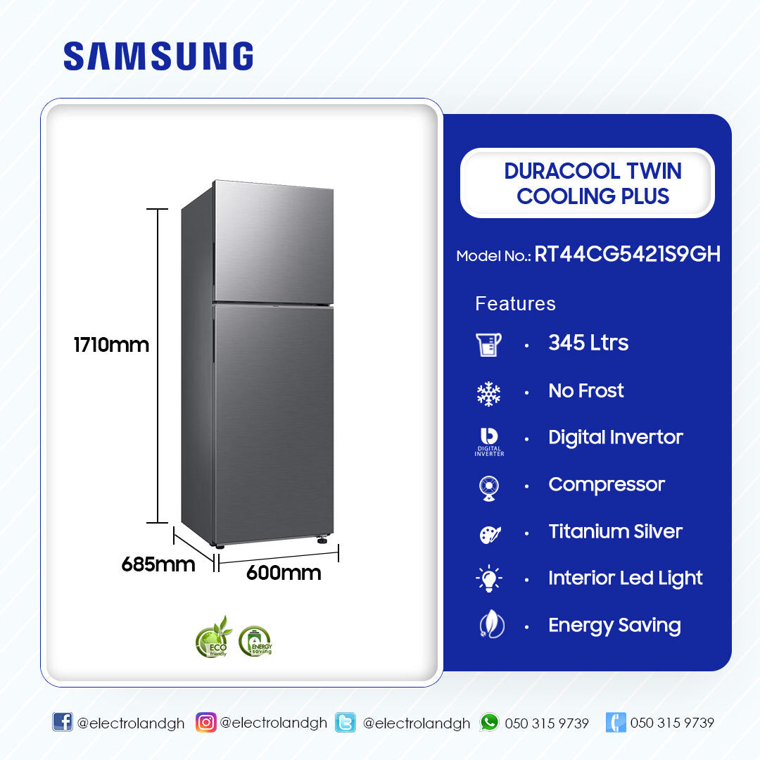 Samsung 345 L Digital Inverter Top Mount Refrigerator – Model RT44CG5421S9GH