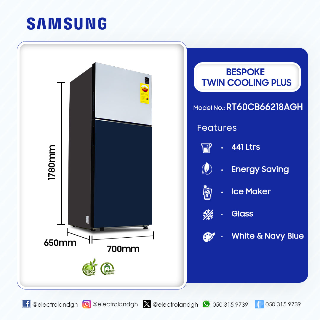 Samsung 441 L Bespoke Top Mount Freezer Refrigerator – Model RT60CB66218AGH