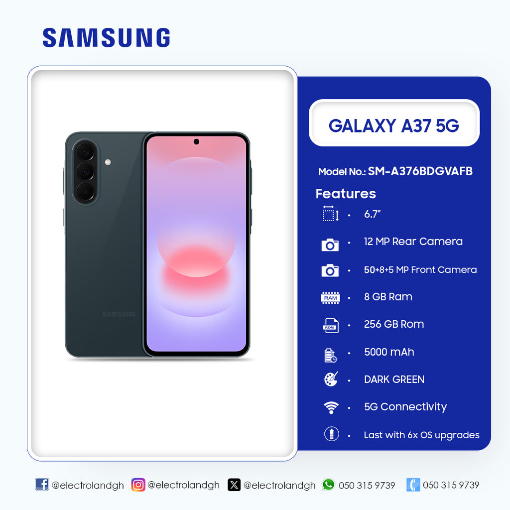 Samsung Galaxy A36 5G 256 GB Smartphone (Lime) – Model SM-A366BLGVAFB