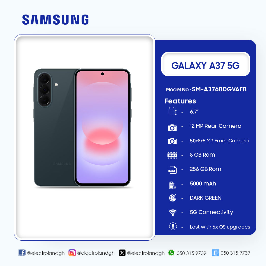 Samsung Galaxy A36 5G 256 GB Smartphone (Lime) – Model SM-A366BLGVAFB
