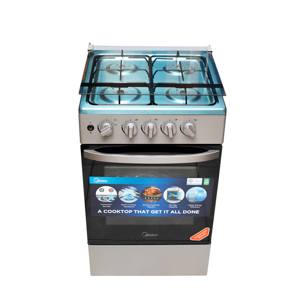 Midea 50 x 50 cm 4-Burner Gas Cooker with Grill – Model SP5055T082-SGH