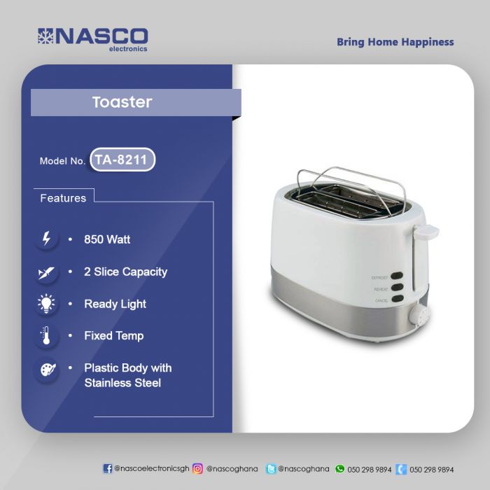 Nasco 850 W Toaster – Model TA-8211 – view 2