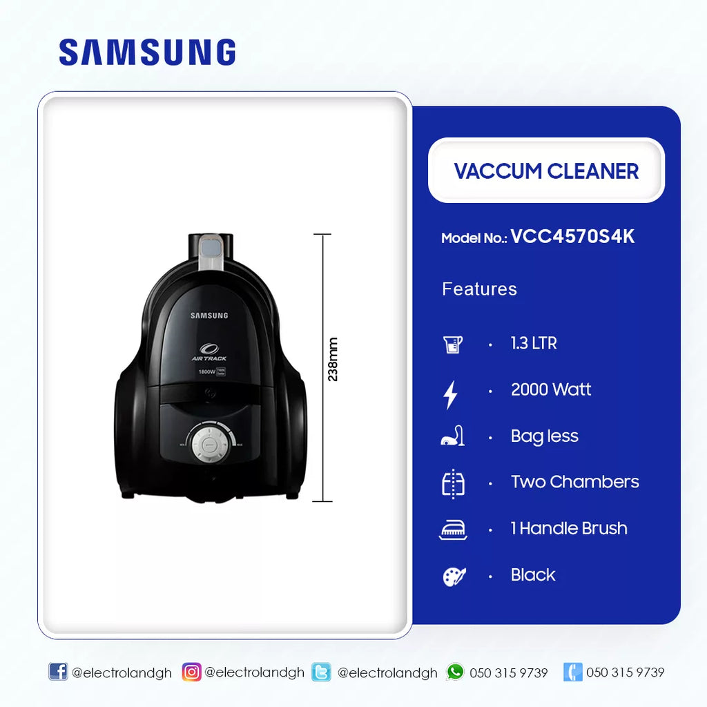 Samsung 2000 W Bagless Vacuum Cleaner – Model VCC4570S4K – view 2