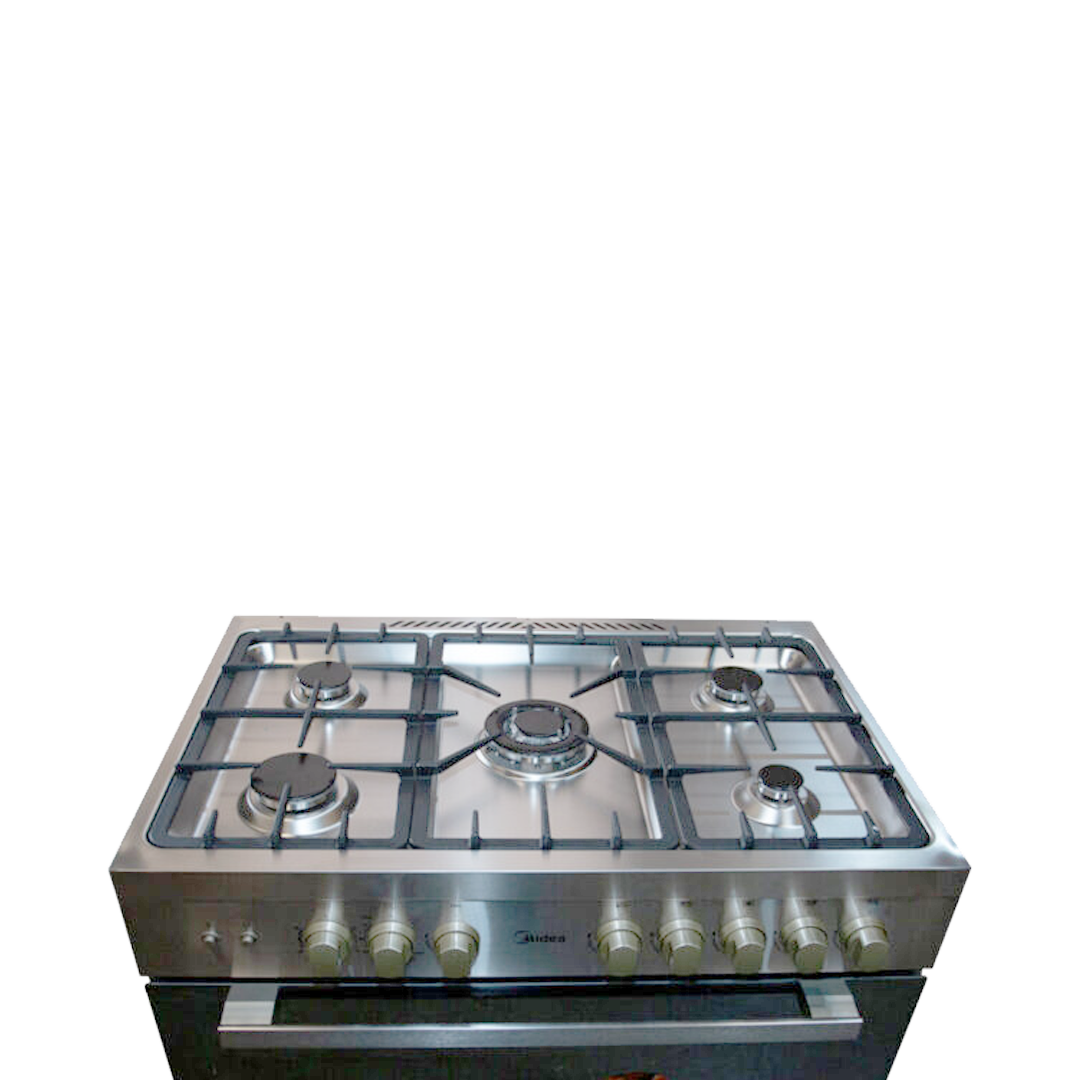 Midea 90 x 60 cm 5-Burner Gas Cooker with Grill – Model VESTA-P48C – view 2