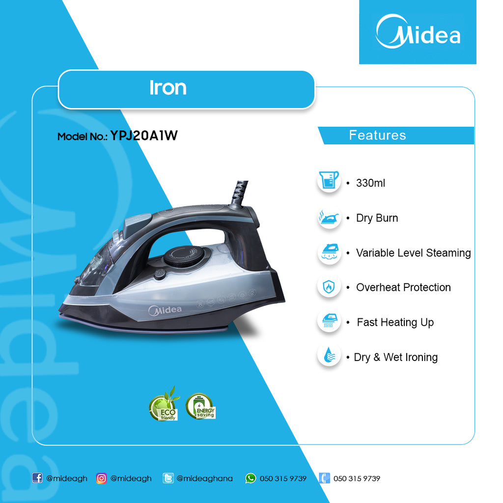 Midea Steam Iron – Model YPJ20A1W – view 4